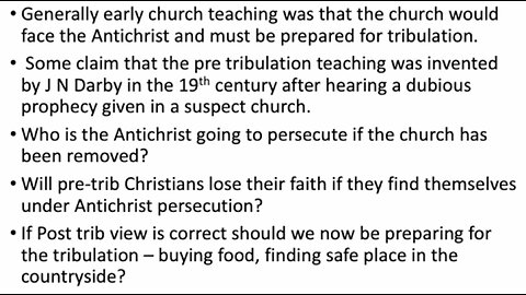 Rapture arguments - the issues