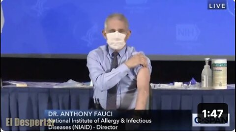 Fauci Receives Needleless Syringe Vaccination