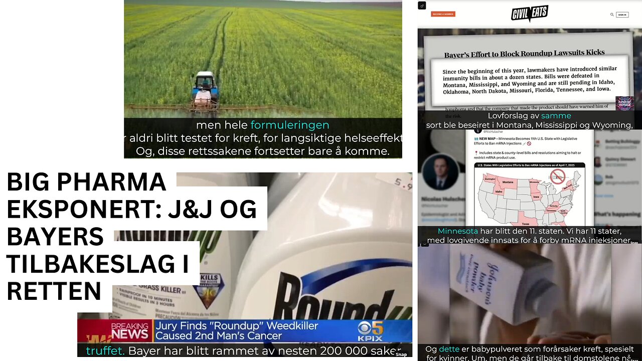 BIG PHARMA TILBAKESLAG - J&J OG BAYER EKSPONERT I RETTEN - 11. APRIL 2025