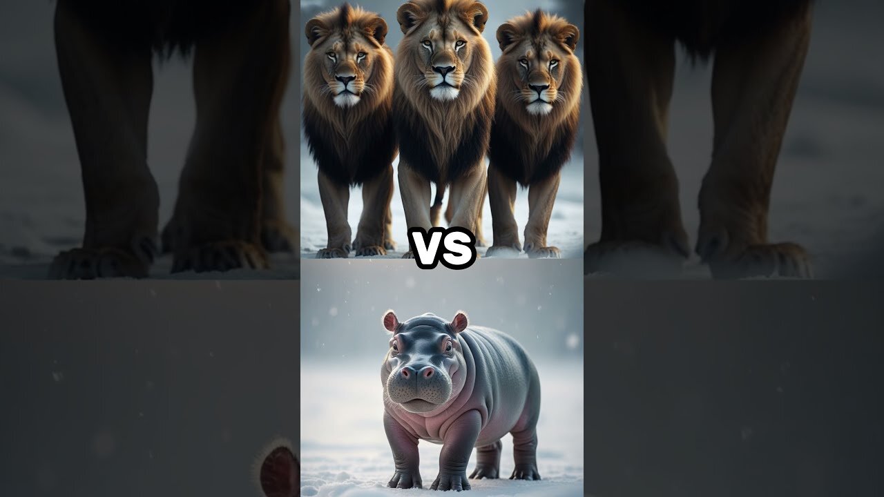 3 Lions vs Tiger vs Hippo vs Rhino vs Elephant. Who wins?