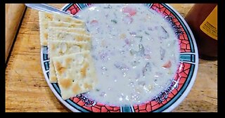 Soup So Simple A 7 Yr Old Can Make It!🍲 Ham Supper Chowder AKA Rainbow Soup (Named By The 3 Yr Old)