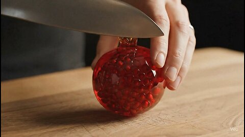 Cutting glass Pomegranate Satisfying ASMR #asmr#asmrsounds #aiasmr #glassfruit #satisfyingvideo #ai