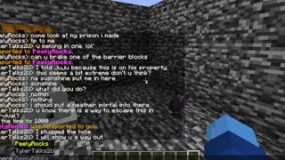 Escaping a bedrock prison in Minecraft