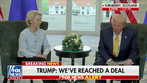 POTUS announces a landmark trade deal with the European Union: