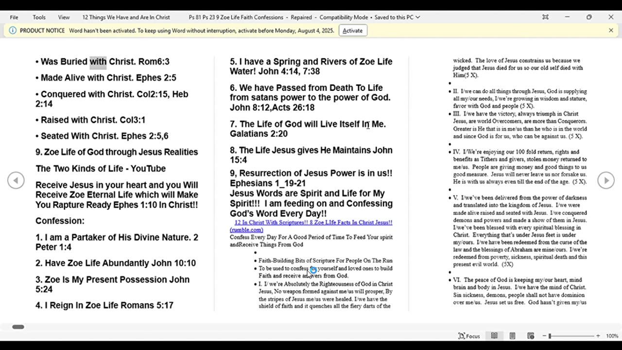 12 In Christ Confessions