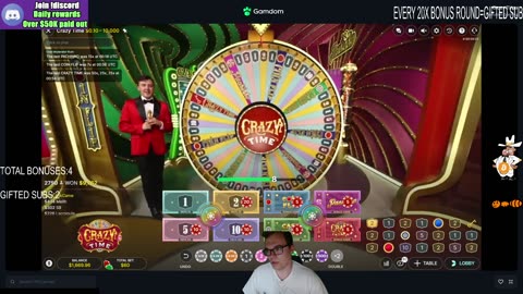 Crazy Time MAYHEM! Bonus Round=GIFTED SUB Live Casino Games