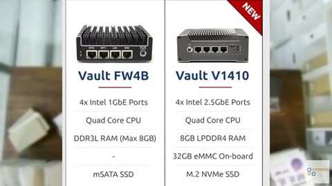 Protectli Vault FW4B - 4 Port, Firewall Micro Appliance/Mini PC - Intel Quad Cor