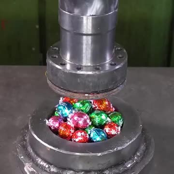Candy vs. 150 Ton Hydraulic Press! 🍭💥 Will It Survive? 😱 #SatisfyingCrush
