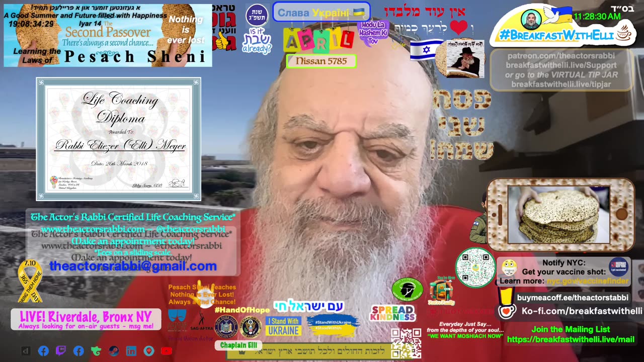 SHOW NOTES: Breakfast with Elli - יום שנכפל בו כי טוב - TUESDAY - 24 April 2025 - 24 Nissan - 5785