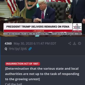 President Trump: The Insurrection Act of 1807 is Not Off the Table