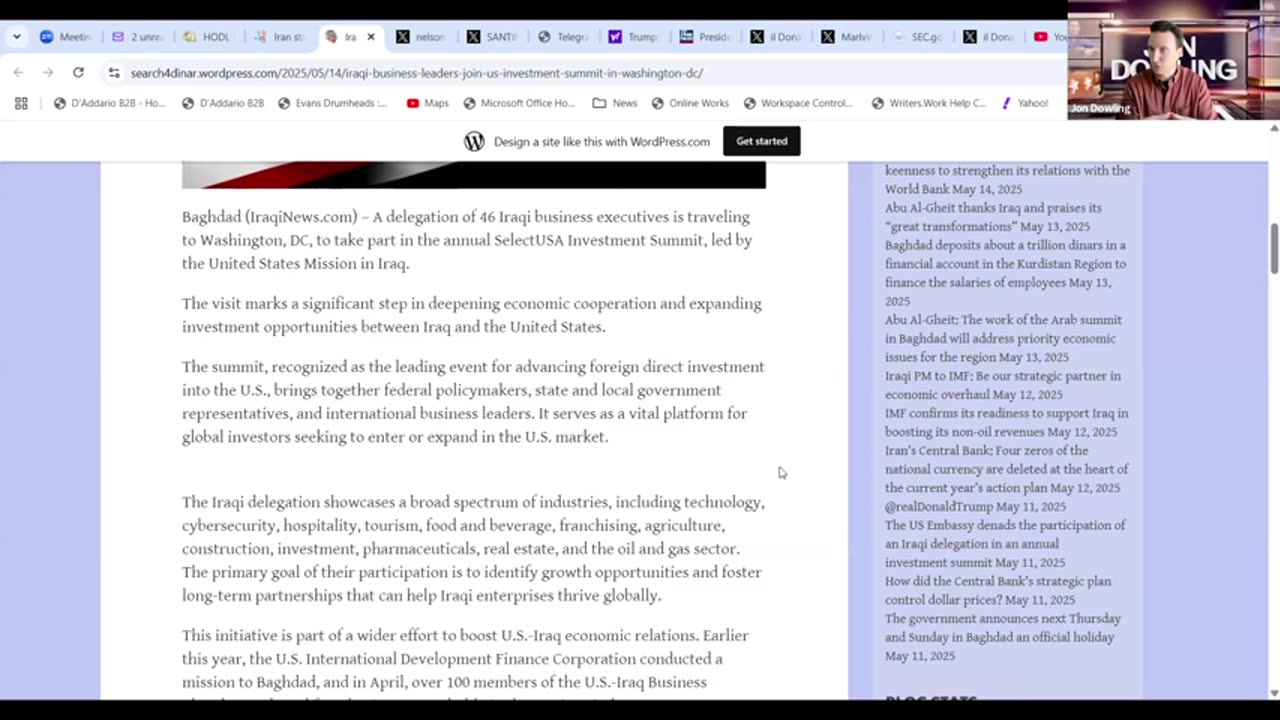 Jon Dowling & Dave Mahoney Discuss Trump Is In The Middle East...5-15-25