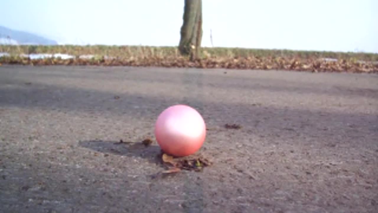 Glass Ball Stepped into Pieces