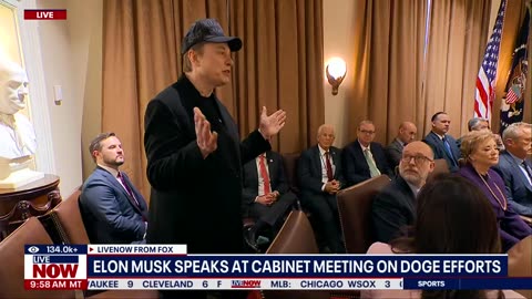 ELON MUSK: 'There are dead people working in government.' Speaks at Trump Cabinet Meeting on DOGE