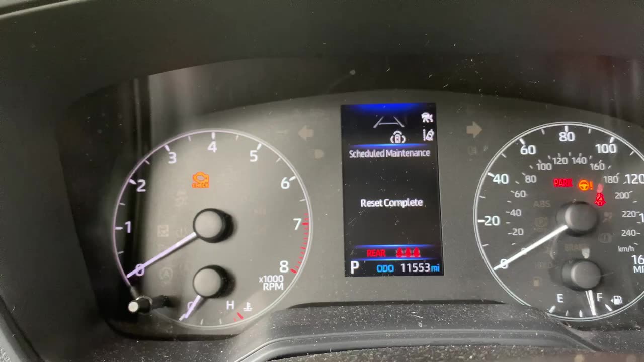 2024 Totora Corolla - Maintenance Reset