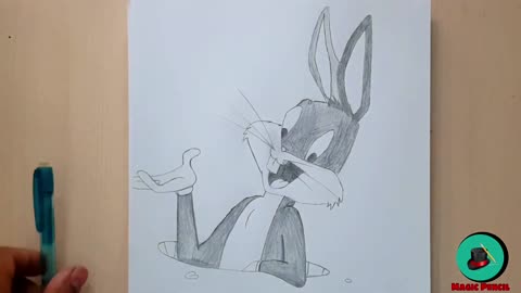 how to draw Bugs Bunny cartoon ｜ step by step drawing