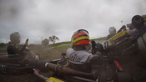 Unexpected Rain Causes Kart Racer Pileup