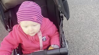 Baby Kayla & Mommy Drive to Pick Up Big Sister Kiara 🚗💛