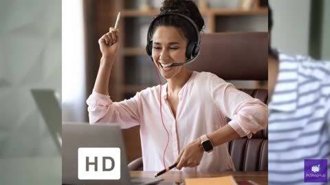USB Headset with Microphone for PC/Laptop, Wired Headphones with Noise Cancellin