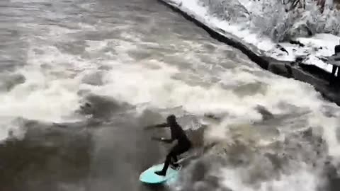 If you're not able to surf in warm conditions, you can always try your hand at snow surfing 🏄‍♀️