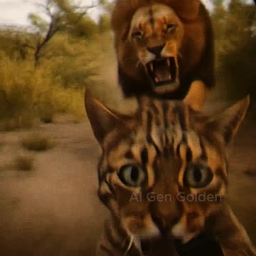 Cat Vlogs While Escaping a Lion!