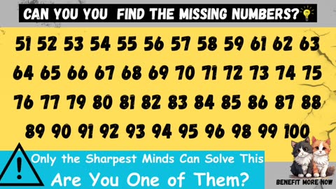 Can you find the missing numbers? (P.1) 🔢