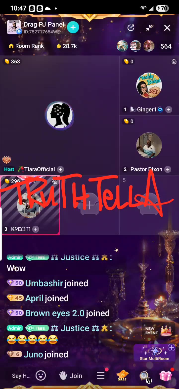 TIARA OFFICIAL PANEL ON MESSY CALLER HEAD