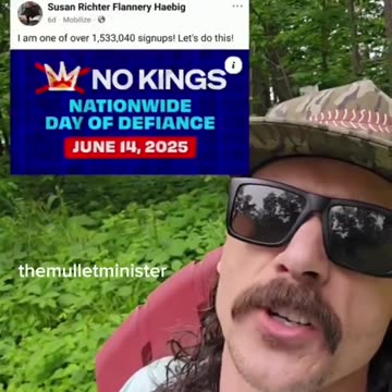 American “I just found out this No Kings protest