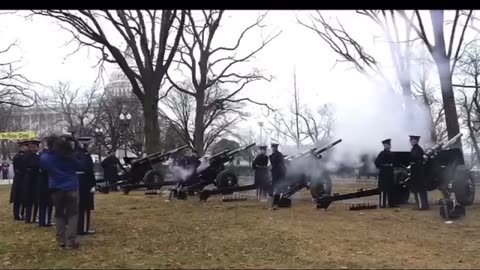 BIDENS GUN SALUTE RESERVED FOR FUNERALS