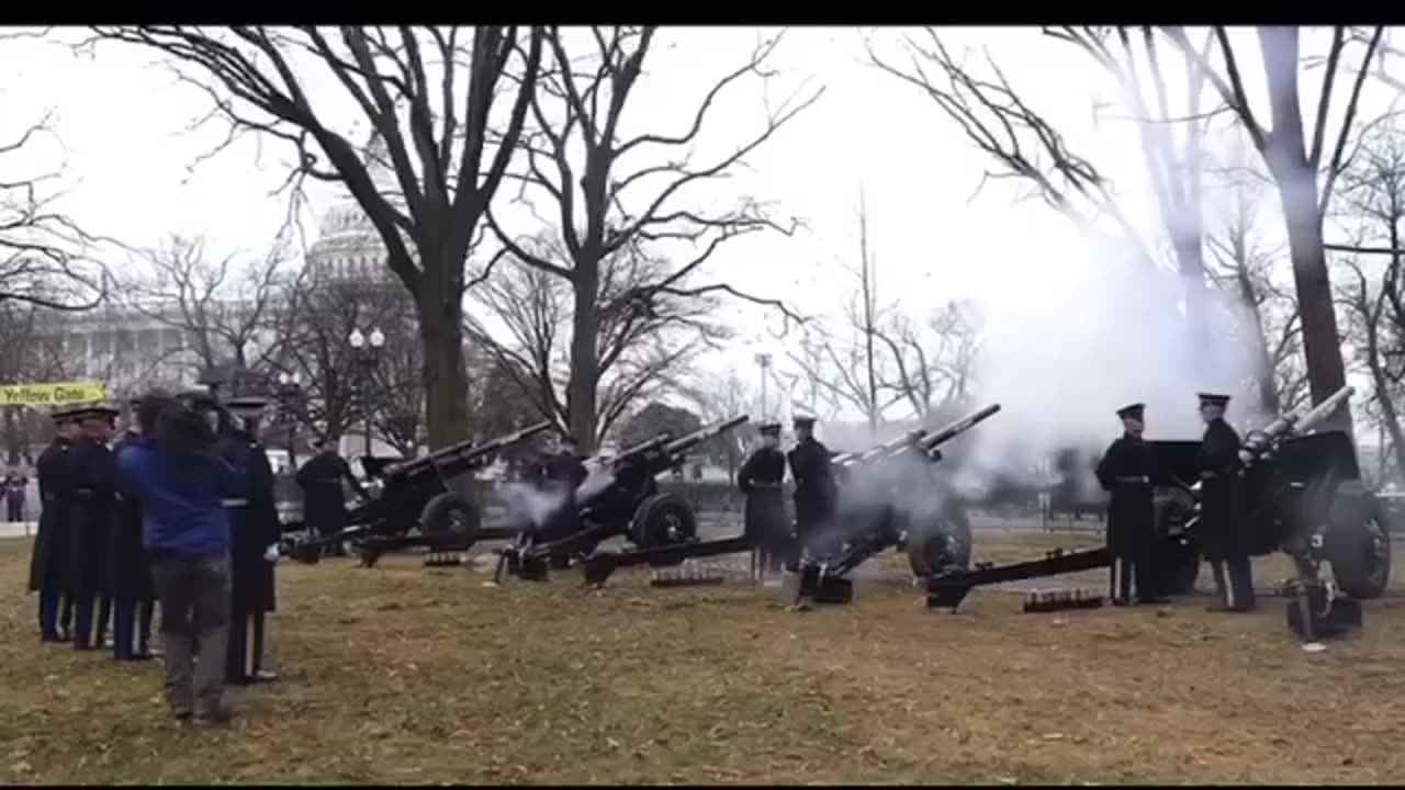 BIDENS GUN SALUTE RESERVED FOR FUNERALS