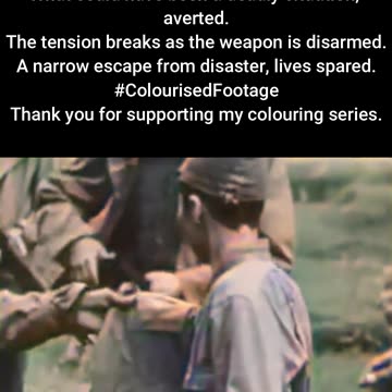 Soldier with Grenade — A Close Call #ColourisedHistory