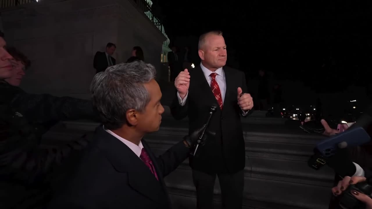 Rep. Troy E. Nehls Gaggles with Reporters on Capitol Steps