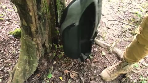 Cooking Chicken roll in nature