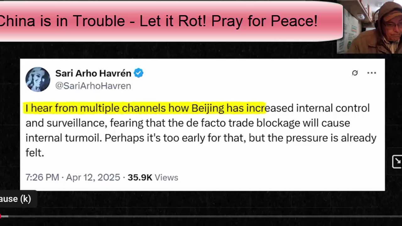 China Changes Coming From Inside and From With Out - Pray for Peace - 4-19-25