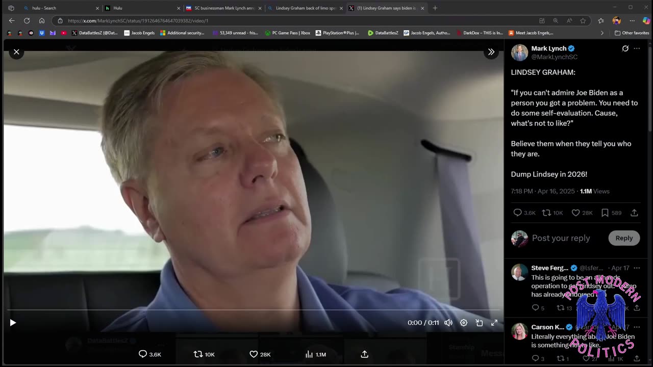 POST MODERN POLITICS W/ JACOB ENGELS - Lindsey Graham & Mark Lynch