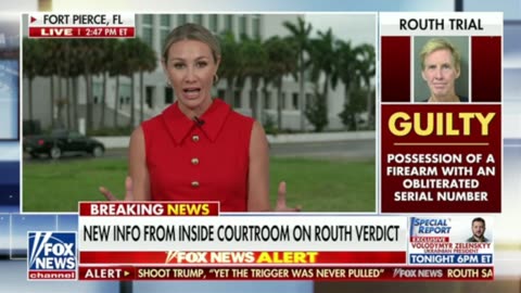 Ryan Routh tries to stab himself in the neck with a pen after his guilty verdict was read.