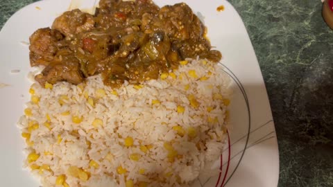 STEW CHICKEN WITH EGGPLANT.