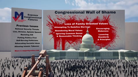 Loss of Family Oriented Values Congressional Wall of Shame