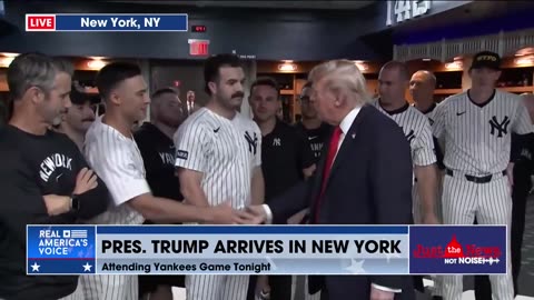 TRUMP GREETS THE NEW YORK YANKEES BEFORE TONIGHT’S GAME