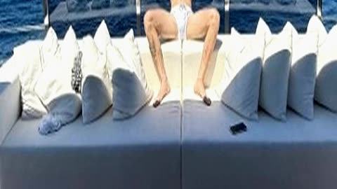 Cruz Beckham Steals His Dads Tiny White Trunks
