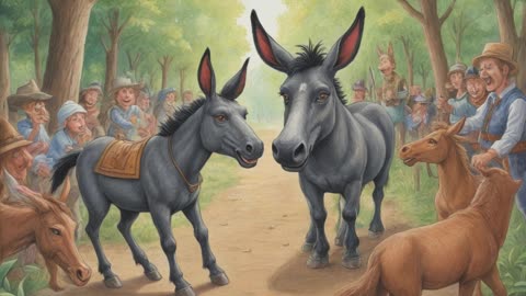 De två mulåsnorna ✨ Godnattsagor - Saga - Korta böcker berättade