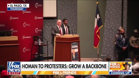 Tom Homan responds to heckler at TPUSA event