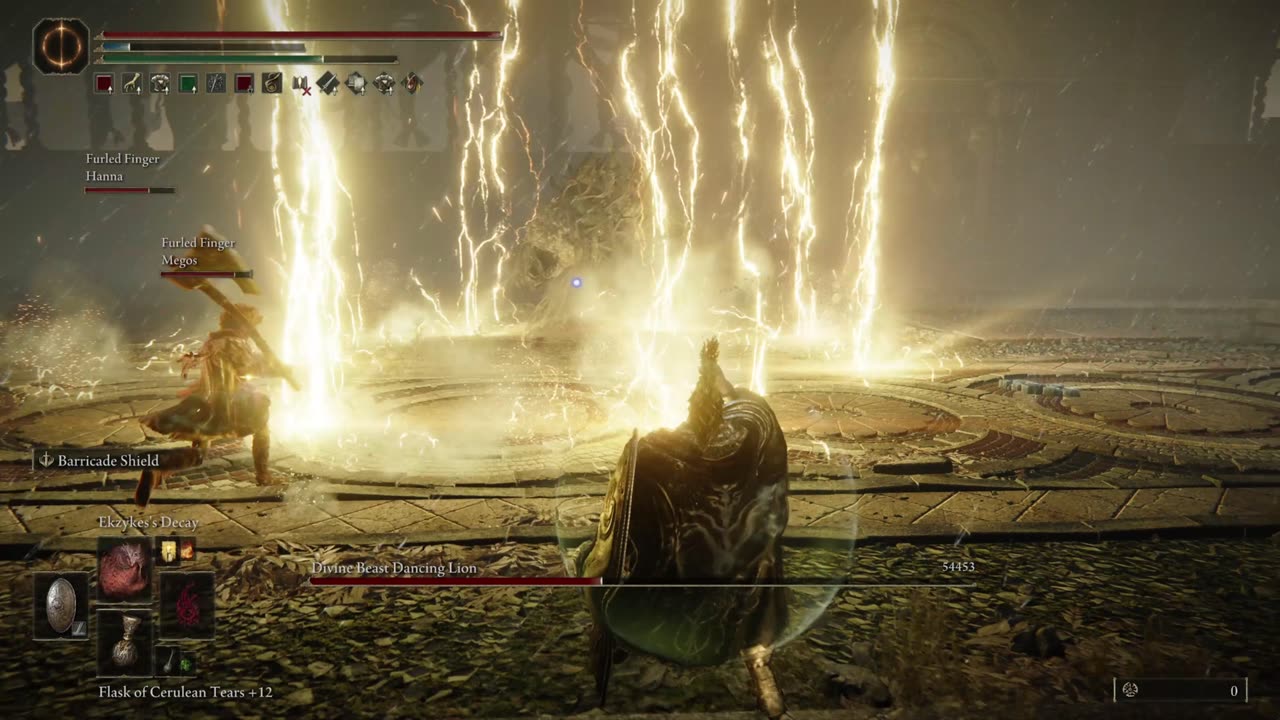 Elden Ring DLC NG+1 | Divine Beast Dancing Lion boss fight w/2 cooperators #eldenring