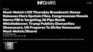 The Alex Jones Show THURSDAY LIVE SHOW STREAM 11/13/25