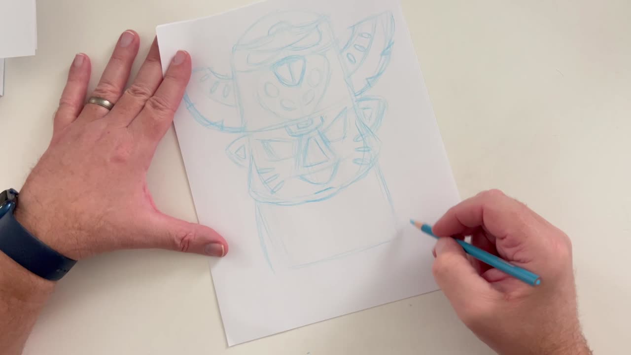 How to Draw a Cartoon Totem Pole