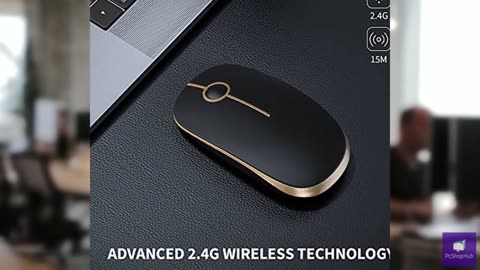 VssoPlor Wireless Mouse, 2.4G Slim Portable Computer Mice with Nano Receiver for