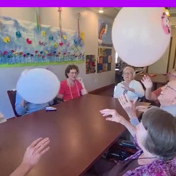 Playing and happy elderly