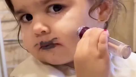 Funny cute baby girl