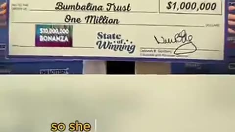 This woman has the dream job - collecting winnings from lottery tickets