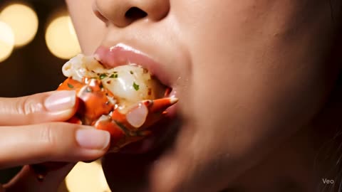 "Sensual ASMR Eating Lobster & Crab | Lips Close-Up"