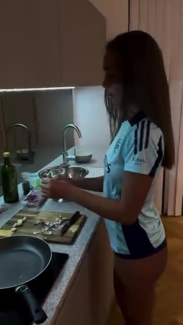 Diced garlic for my signature carbonara